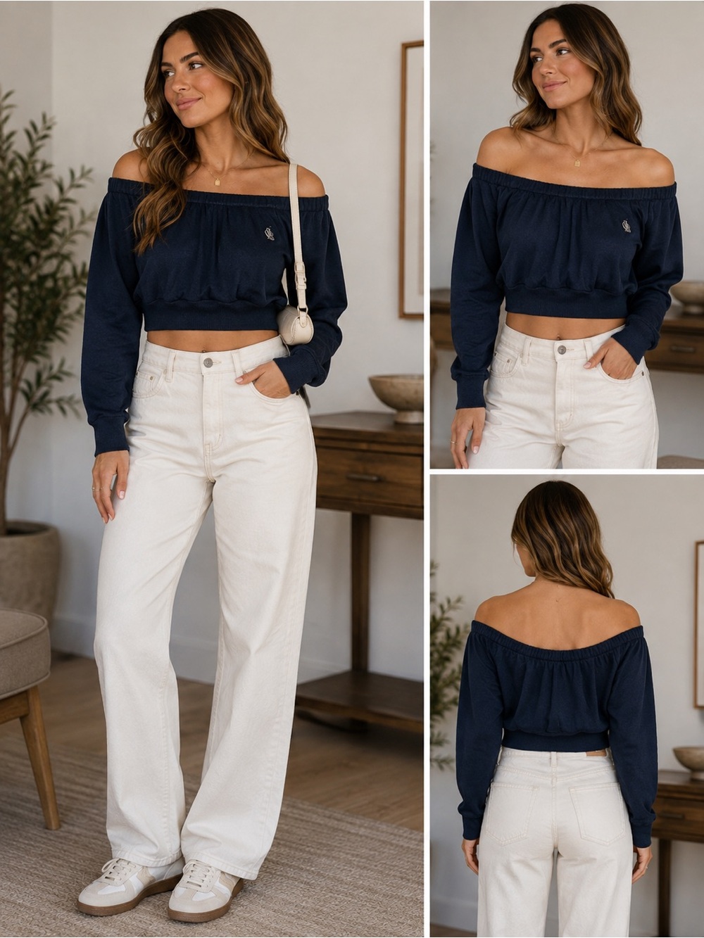 URBAN‎ RENEWAL UO Navy Crop top NWT